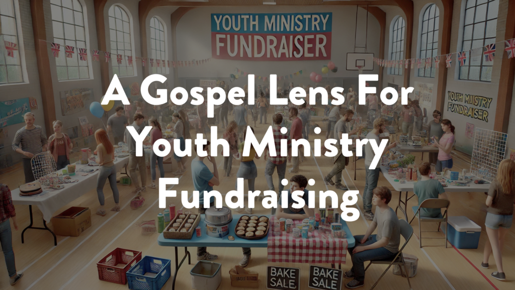 Image depicts a youth ministry fundraiser at church