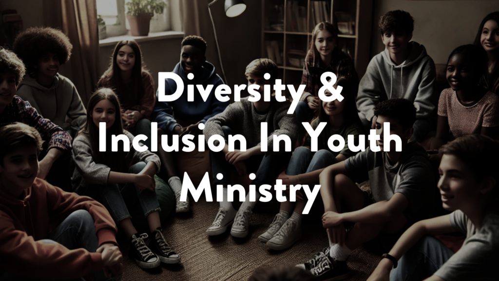 A diverse group of teenagers sitting in a circle at youth group