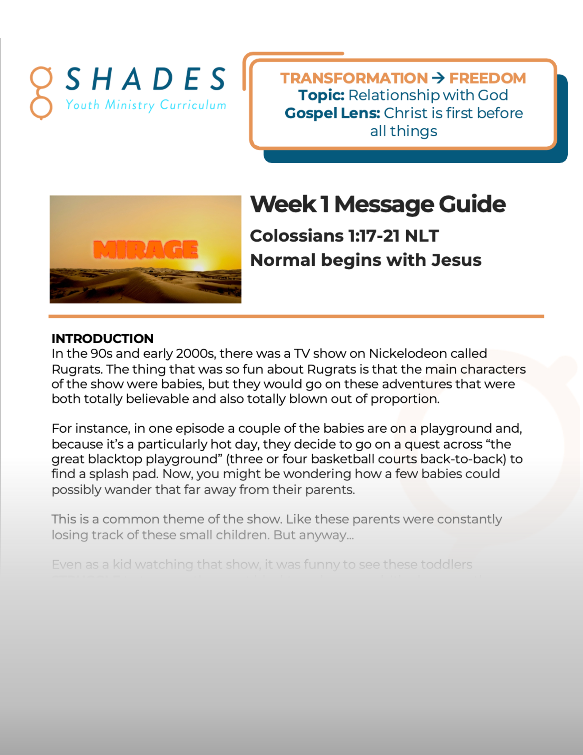 Text Message Ministry Top G | Full Year of Gospel Youth Ministry Curriculum
