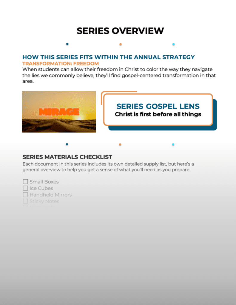 Visual preview of G Shades' series overviews