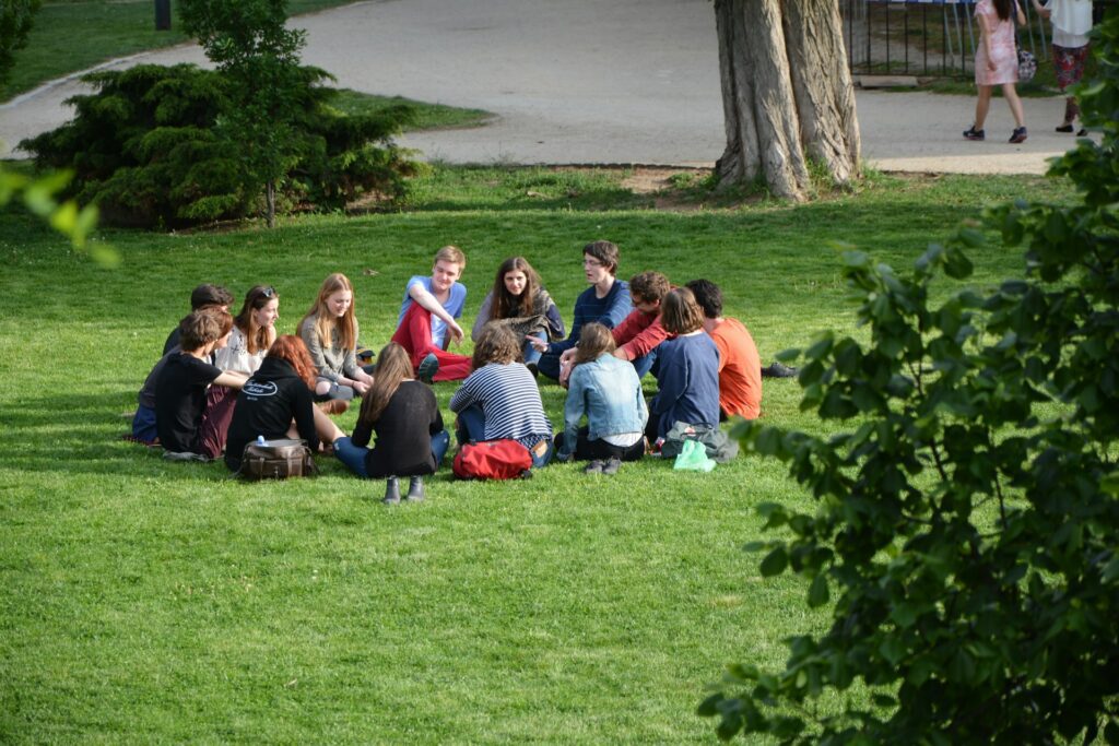 group of teenagers