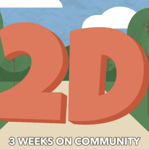 G Shades series graphic for "2D", featuring a road and trees with a 3 dimensional main series title overlay