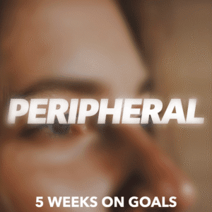 woman's eyes blurred at the edges with the series title "Peripheral" overlaying