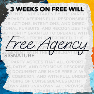 free agency contract mockup for the youth ministry series on free will